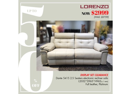 Sofa Clearance 5415ER 3 Seater Leather Electronic Recliner Sofa