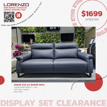 5712 2.5 Seater Leather Sofa Clearance Sale