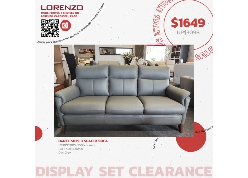 Sofa Clearance 5829 3 Seater Leather Sofa