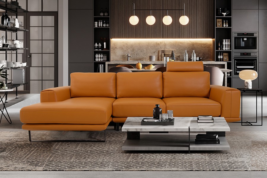 Dante 5803L Lshaped Leather Sofa Lorenzo
